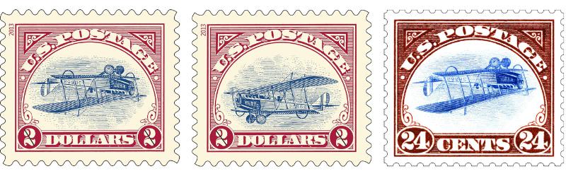 The Postal Service has printed 100 additional sheets of stamps of the recently issued $2 Inverted Jenny stamp but with the plane flying right-side up. These very limited edition stamps were circulated with the recent issue of stamps mimicking the most famous stamp error in U.S. history. Customers who purchased the new Inverted Jenny stamp could have a very limited edition of the famous stamp