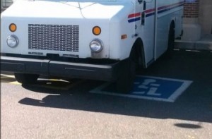 mail+truck+in+handicap+spot