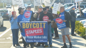 staples protest