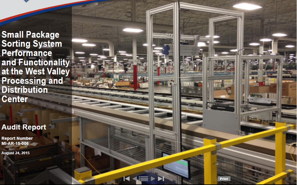 USPS OIG: SPSS not meeting performance and economic expectations at West Valley postal facility