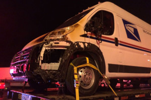 Firefighters Save U.S. Postal Service Vehicles From Truck Blaze