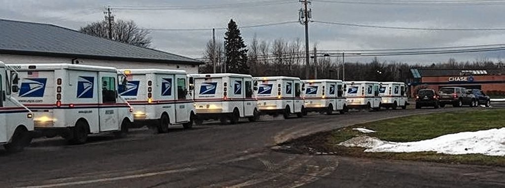 25 postal trucks parade past home of NY teen battling cancer