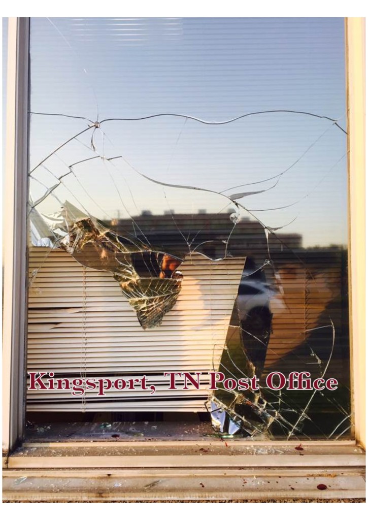 White-Tailed Deer Jumps Through Window of Downtown Post Office in Kingsport TN