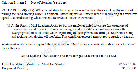 OSHA proposes $88,000 in penalties for violations at USPS Urbandale, Iowa mail facility