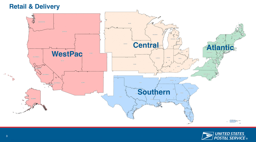 Maps show new USPS Districts and divisions structure