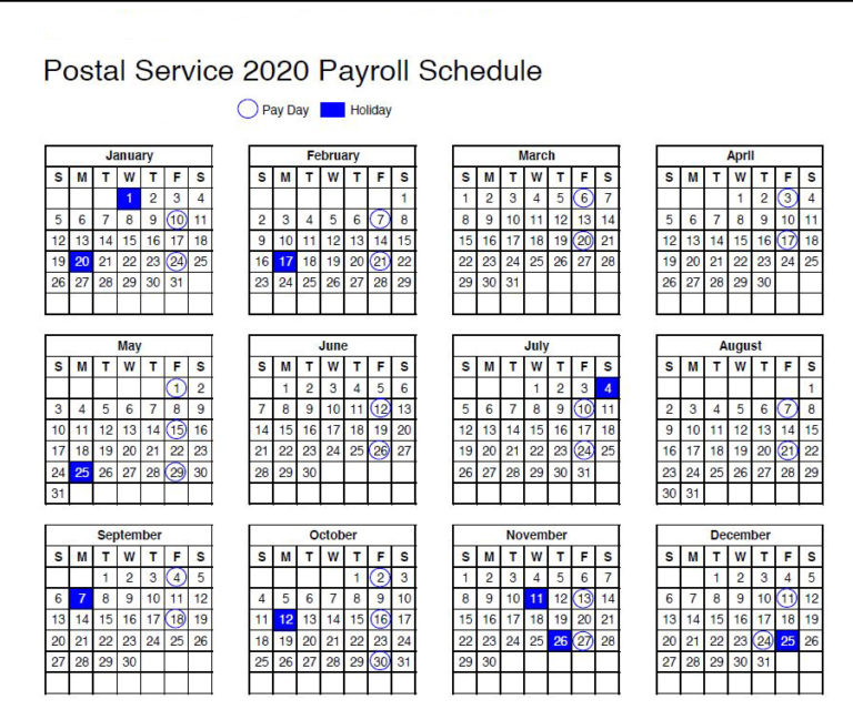 usps-calendar-2020-payroll-schedule-and-holidays-postalreporter